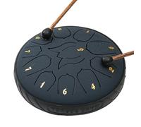 WMFASBAG Tambor de mano de 6 pulgadas y 11 notas con bolsa de tambor, libro de música, mazos de tambor, instrumentos curativos de sonido, instrumento de tambor de lluvia para entretenimiento