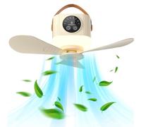 WMFASBAG Ventilador de campamento con ventilador de tiempo de control remoto para supervivencia de emergencia (blanco)