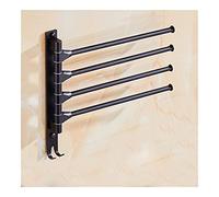 WMMIN Toallero de Acero Inoxidable 304 para baño, toallero de Pared de Cobre de 2 a 4 Barras, toallero Giratorio para baño y Cocina (Color: Negro)