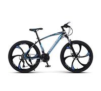 Wmmner 26 Inch Mountain Bike Carbon Steel Frame Disc-Brake 21/24/27 Speed With Lock-Out Suspension Fork For Men Woman Adult And Teens/White/27 Speed/Azul/27 Velocidad