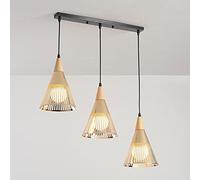 Wmmner 3-Light Dining Table Chaner Wire Cage Lampshade Lighting Fitting, N Ceiling Hangingmodern Kitchen Island Suspension Lamps For Living Room Bedroom/Oro/Strip Base