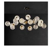 Wmmner All Copper Modern - Style Led Chandelier Compatible With Living Room Bedroom Dining Room Kitchen Black Gold Lamp Light Fixtures,Led Ceiling Lamp/Oro/18 Cabezas