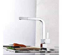 Wmmner All Copper Strip Pulls Out Spray Head Hot And Cold Mixer, Dish Dish Kitchen Faucet, Revolving Kitchen Sink, Faucet Square Single Handle Electroplating.