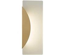 Wmmner All Copper Wall Light Led Eometric Marble Lampshade Brass Wall Lamp Bedside Bedroom Study Wall Lamp Indoor, D