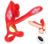 Wmmner Anillo Pene Clítoris Sex ToýS Couple - Cock Ring con Estimulador de Clítoris Femenino, Anillo Vibrador Mando Distancia para Retardante Eyaculación, Hombre Juguetes Eróticos
