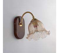 Wmmner Antique Bathroom Wall Lamp Rustic Decoration Farmhouse Wall Light Cracked Glass Flower Shade,For Living Room