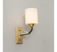 Wmmner Aplique de Pared Chino de 1 Luz, Accesorio de Luz de Pared Industrial Vintagecon Pantalla de Vidrio Cilíndrico para Cocina, Baño, Porche, Lámpara de Pared Decorativa (A)/un Color/a
