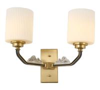 Wmmner Aplique de Pared Chino de 1 Luz, Accesorio de Luz de Pared Industrial Vintagecon Pantalla de Vidrio Cilíndrico para Cocina, Baño, Porche, Lámpara de Pared Decorativa (A)/un Color/B
