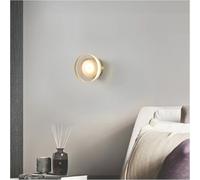 Wmmner Apliques de Luz de Pared Lámpara de Mesita de Noche Led Sala de Estar Circular Lámpara de Escalera de Pasillo Lámpara de Dormitorio Luces Interiores/Oro