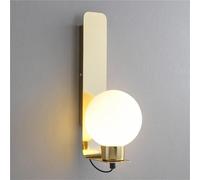 Wmmner Apliques de Pared Interior de 1 Luz, Lámpara de Pared D Vintage Moderna Conpantalla de Vidrio Redonda, Iluminación de Pared Industrial de Estilo Nórdico para Baño, Sala de Estar, Dormitorio Sob