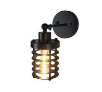 Wmmner Apliques de Pared Led Modernos, Iluminación de Pared Loft Industrial Wind Iron Art Retro Pequeña Jaula de Hierro Internet Cafe Bar Lámpara de Pared de Cama Interior,