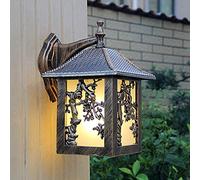 Wmmner Apliques de Pared, Luces de Pared Impermeables para Exteriores Ip65 Linterna Victoria Lámpara de Pared de Vidrio de Aluminio Exterior Cuadrado Creativo Retro Jardín Villa Patio Porche Decoració