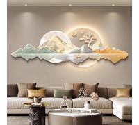 Wmmner Apliques de Pared para Dormitorio Arte de Pared para Sala de Estar con Luz Led - Fuente de Alimentación Decoración de Pared para Dormitorio Sala de Estar (A 39.3 En)/B/39.3In