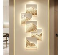 Wmmner Apliques de Pared para Dormitorio, Decoración de Pared Led, Pintura de Pared 3D con Luz, Fuente de Alimentación Integrada, Cuadro Creativo con Paisaje para el Salón, el Estudio O el Dormitorio