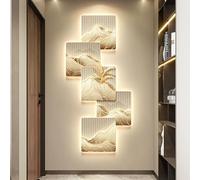 Wmmner Apliques de Pared para Dormitorio, Decoración de Pared Led, Pintura de Pared 3D con Luz, Fuente de Alimentación Integrada, Cuadro Creativo con Paisaje para el Salón, el Estudio O el Dormitorio