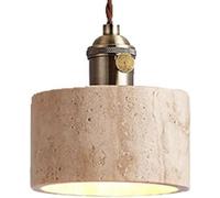 Wmmner Araña de Mármol Japonés Wabi-Sabi, E27 Base Lámpara Colgante de un Solo Cabezal, Lámpara Colgante Industrial Moderna, Altura Ajustable en Interiores para Cocina, Isla, Comedor, Dormitorio, Pasi