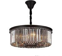 Wmmner Araña Moderna de Cristal Gris Humo para Vestíbulo, Comedor, Isla de Cocina, Sala de Estar, Dormitorio, Pasillo, Accesorio de Iluminación de Techo Vintage con Ambición Elevada [Clase de Energía