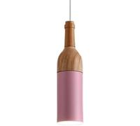 Wmmner Araña Nórdica Simple Moderna, Colgante de una Sola Cabeza con Base E27G Light, Luz Colgante de Botella Dearrones de Personalidad Creativa, Altura Ajustable en Interiores para Cocina, Isla, Come