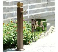 Wmmner Babero de Manguera de Jardín Vertical para Exteriores sin Escarcha, Grifo de Hidrante Independiente de 110 Cm, Diseño Tallado Doble, Poste de Agua a Prueba de Heladas para Fácil Acceso