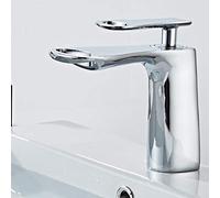 Wmmner Basin Mixer Tap Waterfall Bathroom Sink Taps Hot And Cold Basin Faucet Single Handle Washbasin Bathroom Sink Faucet-Pink/Cromo/a