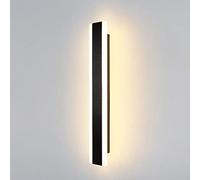 Wmmner Bedroom Wall Lights, 360° Lighting Wall Hanging Lights, Indoor Strip Wall Sconces, Modern Led-Warm White Wall Lamp, Black Aluminum Linear Wall Light Fixtures Compatible With Corridor Bedroom L