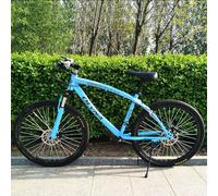 Wmmner Bicicleta de Montaña de 24 Pulgadas con Frenos de Disco de Acero de Alto Carbono, Bicicleta de Velocidad para Hombres Y Mujeres Adultos, Bicicleta Ligera para Estudiantes/D/21 Velocidades