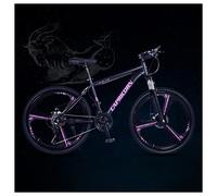 Wmmner Bicicleta de Montaña Hardtail de 24 Pulgadas, 12 Constelaciones de Montañabicicleta de Pista para Hombres Y Mujeres, Bicicleta de Montaña con Suspensión Delantera con Freno de Disco Doble, Bici
