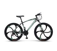 Wmmner Bicicleta de Montaña para Adultos de 26 Pulgadas, Bicicleta con Mde Acero, Suspensión Delantera, Bicicleta de Montaña para un Path, Sendero Y Montañas/Blanco/21 Velocidad/Verde/24 Velocidades
