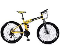 Wmmner Bicicleta de Montaña Plegable 24/26 Pulgadas, Bicicletas de Montaña Plegables, Bicicleta de Montaña, Bicicleta de Montaña con Rueda de Radios para Mujeres, Hombres, Niñas Y Niños, Cambio de 24