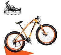 Wmmner Bicicleta de Montaña Rígida de 20 Pulgadas con Suspensión Delantera Y Frenos de Disco Mecánicos para Mujeres, Asiento Ajustable de Bicicleta de Montaña con Neumáticos Gordos Fuera de la Carrete