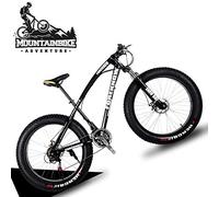 Wmmner Bicicleta de Montaña Rígida de 20 Pulgadas con Suspensión Delantera Y Frenos de Disco Mecánicos para Mujeres, Asiento Ajustable de Bicicleta de Montaña con Neumáticos Gordos Fuera de la Carrete