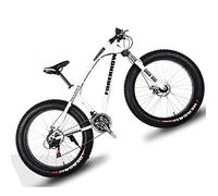 Wmmner Bicicleta de Montaña Rígida de 20 Pulgadas con Suspensión Delantera Y Frenos de Disco Mecánicos para Mujeres, Asiento Ajustable de Bicicleta de Montaña con Neumáticos Gordos Fuera de la Carrete