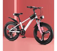 Wmmner Bicicletas, Bicicletas Híbridas de 7 Velocidades, para Viajar, Bicicleta de Montaña con Horquilla Delantera Amortiguadora, Frenos de Doble Disco, Bicicleta de Cercanías de Ciudad con Faro, Ajus