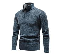Wmmner Blusa de Hombre con Cremallera de Cuarto, Jersey, Sudadera, Tops, Blusas de Cuello Alto, Jersey Theral, Camisa de Manga Larga, Color Liso, Ropa Deportiva, Sudaderas de Senderismo, Sudaderas Inf