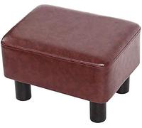 Wmmner Brown Padded Small Footrest Ottoman For Wood Chairs - Stylish And Comfortable Accent Stool, Perfect For Home Decor, Living Room, Bedroom, And Office Use