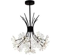 Wmmner Chandelier Ceiling Light Modern G4 Crystal Chandeliers Chandelier Light Flush Mount Led Ceiling,Contemporary Dining Room/Luz Blanca Y Negra/13 Cabezas