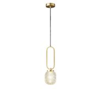 Wmmner Chandelier Light Modern Minimalist Glass Interior Decor Ceiling Hanging Lamp Nordic Vintage Brass Gold Antique For Bedroom Kitchen Island Lamp (Bal/Cilindro