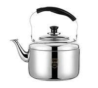 Wmmner Classic Teapot Thicken Appearance Culinary Grade Stainless Steel Teapot Whistling Tea Kettle Stovetop Composite Process Bottom With Ergonomic Handle, Suitable For Home, Outdoor,5L Marriage