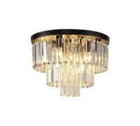 Wmmner Close To Ceiling Lamps Three-Layer Crystal Light Bar Personality Led Flush Mount Ceiling Light E14 Modern Qingshe Design Ceiling Lamp For Corridor Lighting Bedroom And Living Room(S)/un Color/L