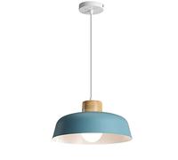 Wmmner Color Chaners Simple Single Head Hanging Lamp, Modern Geometric Light Fixture, Nordic Extremely Simple Ceiling Light For Dining Rooms Bedroom Living Room Hallway/Azul/30Cm
