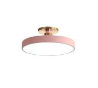 Wmmner Colored Round Semi Flush Mount Ceiling Light Fixture Nordic Style Ceiling Lamp 3000K Warm Light Easy To Install Chandelier Used For Children's Room Bedroom Lighting (Blue, 15.7In)(Blue,11.8In/R
