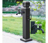 Wmmner Columna de Fcet Al Aire Libre sin Escarcha Conpistola Pulverizadora de 100 cm Y Gancho de Manguera, Babero de Manguera de Jardín Vertical, Hidrante de Doble Fcet para un Riego Eficiente Y Fácil