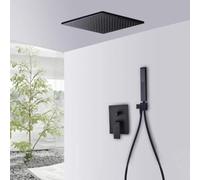 Wmmner Concealed Black With Hose 8 Rain Heads Square Pressure Boosting Showers Head Mixer Set For Shower Room-C_8 In/a/10 en Ulz 000247 8 en Ulz 000248 10 Tum Ulz 000249. 8 Tum Ulz 000250 10 Pulgadas