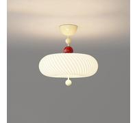 Wmmner Cream Semi Flush Mount Ceiling Light Modern White Glass Ceiling Lamp Girl Tri-Color Children Room Eye-Protection Ceiling Light Fixture For Bedroom Living Room Corridor Children's Room Ha/un Col