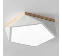Wmmner Creative Geometry Led Ceiling Light 3 Dimmable Indoor Lighting Flat Lights Minimalist Style Easy to Install Panel Lamp Lightaroon Ceiling Lighting Fixture for Kitchen Hallway/Blancas/15.7In
