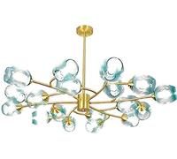 Wmmner Cristal Modernolámpara de Techo de Cristal Rústico V-Intage Sputnik Mi-Ni, (Gris L111Cm)/Azul/L 130 cm