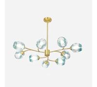 Wmmner Cristal Modernolámpara de Techo de Cristal Rústico V-Intage Sputnik Mi-Ni, (Gris L111Cm)/Azul/L111Cm Ulz 000229 H60 cm