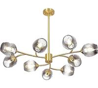 Wmmner Cristal Modernolámpara de Techo de Cristal Rústico V-Intage Sputnik Mi-Ni, (Gris L111Cm)/Gris/L110Cm