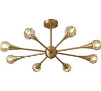 Wmmner Crystal Modern Sputnik Crystal Ceiling Light Fixtures G9 Contemporary D S Ceiling Lamp, (Copper 38 * 32Cm)/Re/35 * 35Cm Ulz 000460 55 * 32 cm