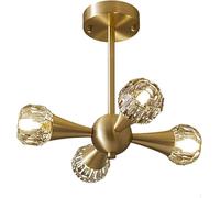 Wmmner Crystal Modern Sputnik Crystal Ceiling Light Fixtures G9 Contemporary D S Ceiling Lamp, (Copper 82 * 34Cm)/Re/38 * 32 cm
